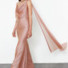 Trendyol Pink Carmen Collar Woven Chiffon Long Elegant Evening Dress