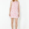 Trendyol Pink Floral Patterned Straight Cut Mini Woven Dress