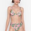 Trendyol Pink Floral Print Bikini Bottoms