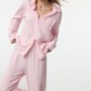 Trendyol Pink Frilled Pocket Detailed Viscose Woven Pajama Set