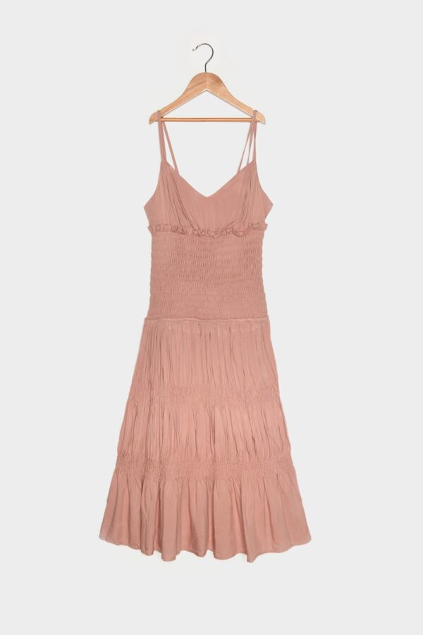 Trendyol Pink Gipeled fodros ruha