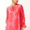 Trendyol Pink Lined Chiffon Patterned Woven Tunic