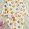 Trendyol Pink-Multicolor Floral Wellsoft Winter Knitted Pajamas Set