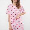 Trendyol Pink-Multicolored 100% Cotton Star Patterned Knitted Pajama Set with Shorts