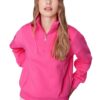 Trendyol Pink Oversize/Wide Fit Zippered Stand Collar Thick Inside Fleece Knitted Sweatshirt