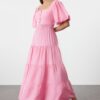 Trendyol Pink Plain Maxi Woven Dress