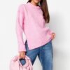 Trendyol Pink Soft Textured Thick Crew Neck Knitwear Sweater