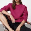 Trendyol Pink Thick Polar Fleece Half Turtleneck Relaxed/Comfortable Pattern Knitted Sweatshirt