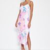 Trendyol Pink Woven Straps Satin Midi Woven Dress