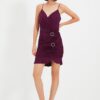 Trendyol Plum Drape Detailed Dress