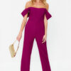 Trendyol Plum Lined Underwire Woven Jumpsuit