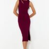 Trendyol Plum Window/Cut Out Detailed Woven Dress