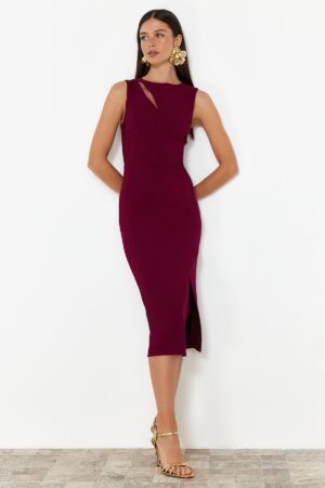 Trendyol Plum Window/Cut Out Detailed Woven Dress