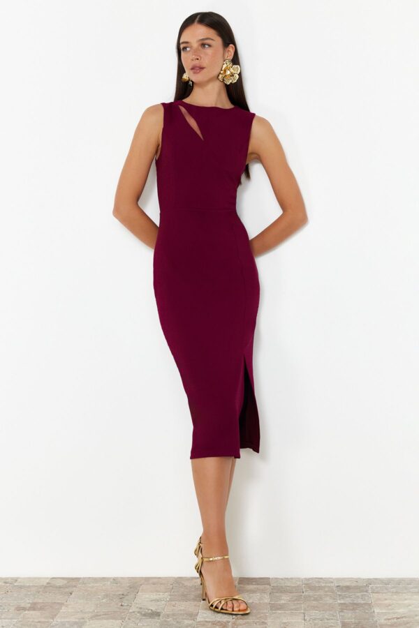 Trendyol Plum Window/Cut Out Detailed Woven Dress