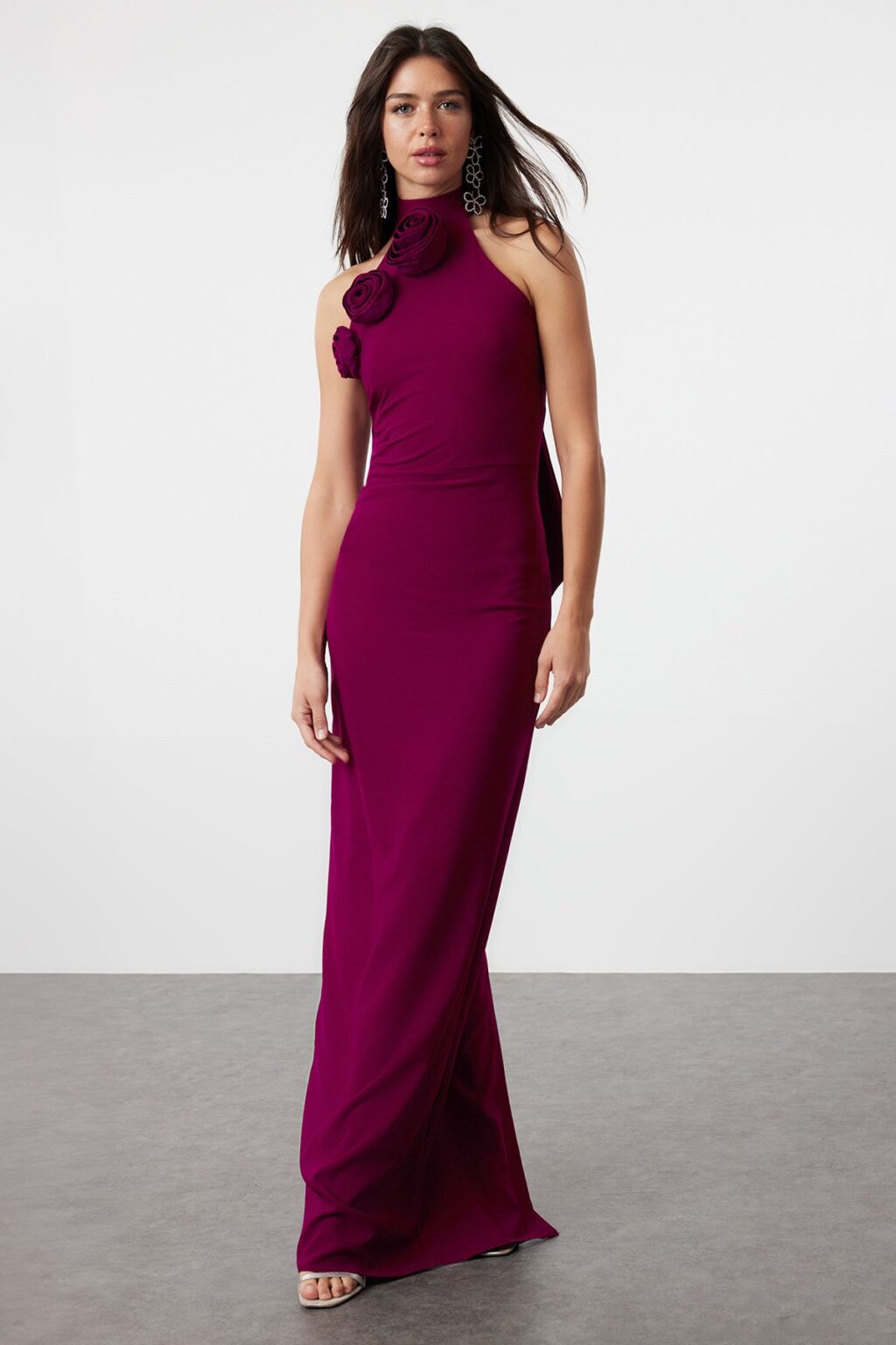 Trendyol Plum Woven Elegant Evening & Graduation Dress