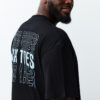 Trendyol Plus Size Black Oversize/Wide Cut Comfortable Printed 100% Cotton T-Shirt