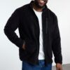 Trendyol Plus Size Black Regular/Normal Cut Stand Collar Anti-pilling Fleece Sweatshirt