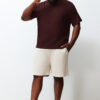 Trendyol Plus Size Brown Regular/Normal Cut 100% T-Shirt