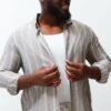 Trendyol Plus Size Khaki Regular Fit Comfortable Button-Up Collar Easy-Iron Shirt