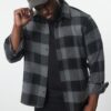 Trendyol Plus Size Regular Fit Black Winter Plaid Lumberjack Shirt