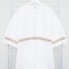 Trendyol Plus Size White Oversize/Wide Cut 100% Cotton Ethnic Embroidered Comfortable T-Shirt