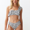 Trendyol Polka Dot High Waist Regular Bikini Bottom