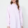 Trendyol Powder Gold Buttoned Striped Woven Cotton Tunic