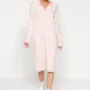 Trendyol Powder More Sustainable Midi Knit Soft Texture Dress