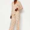 Trendyol Powder Rabbit Patterned Viscose Woven Pajama Set