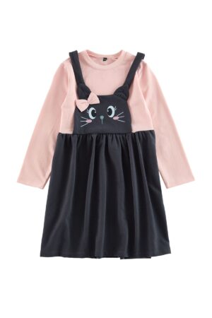 Trendyol Powder Regular Printed Cotton Knit Dress