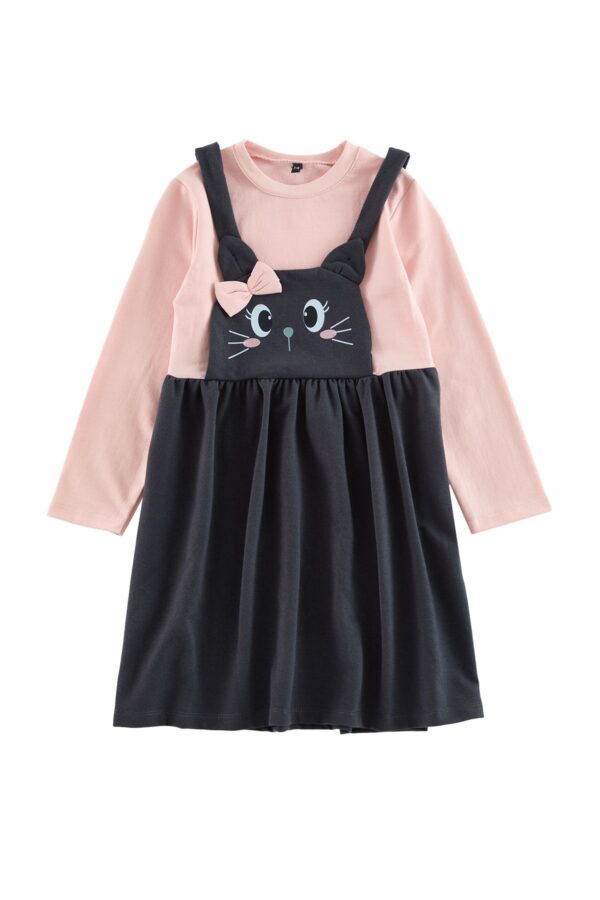 Trendyol Powder Regular Printed Cotton Knit Dress
