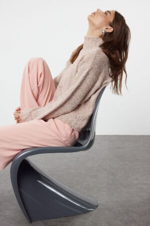 Trendyol Powder Soft Textured Cotton Knitwear Sweater Trendyol Powder Soft Textured Cotton Knitwear Sweater