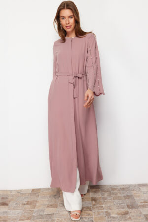 Trendyol Powder Stone Accessory Woven Cape & Abaya & Jalabiya