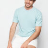 Trendyol Premium Basic Mint Relaxed Cut Knitted Banded Textured Pique T-Shirt
