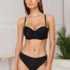 Trendyol Premium Black Polyamide Push-Up Strapless Knitted Bra with Removable String Strap
