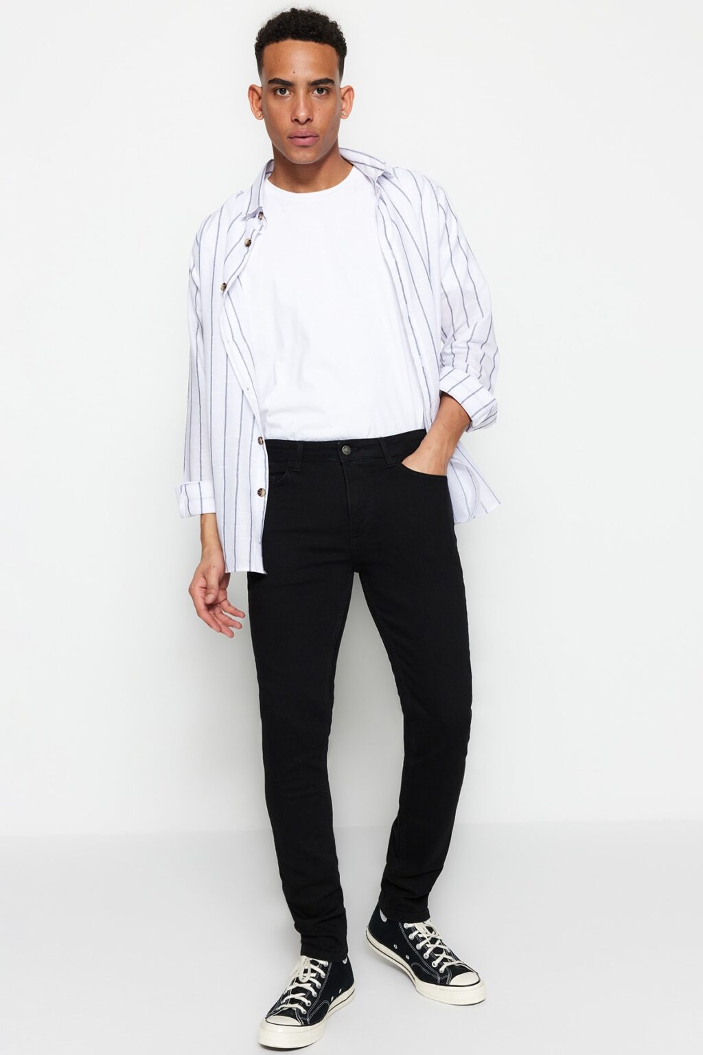 Trendyol Premium Black Stretch Fabric Skinny Fit Slim Fit Jeans Trousers
