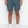 Trendyol Premium Petrol Regular 100% Cotton Textured Shorts