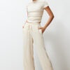 Trendyol Premium Stone Wide Leg Pants Flexible Knitted