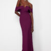 Trendyol Purple Body-fitting Woven Long Evening Evening Dress
