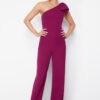 Trendyol Purple Bow Detailed Single Sleeve Woven Jumpsuit