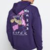 Trendyol Purple Oversize/Wide Cut Fit Hooded Sweatshirt