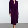 Trendyol Purple Skirt Gather Detailed Woven Dress