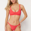 Trendyol Red Bralet Gathered Bikini Set