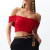 Trendyol Red Carmen Collar Woven Bustier