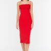 Trendyol Red Collar részletes estélyi ruha