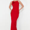 Trendyol Red Fitted Rose Detailed Woven Long Evening Dress