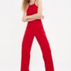 Trendyol Red Halterneck Jumpsuit