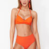 Trendyol Red High Waist Hipster Bikini Bottom
