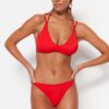 Trendyol Red Piping normál lábú bikini alsó
