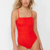 Trendyol Red Strapless Compression Regular Swimsuit